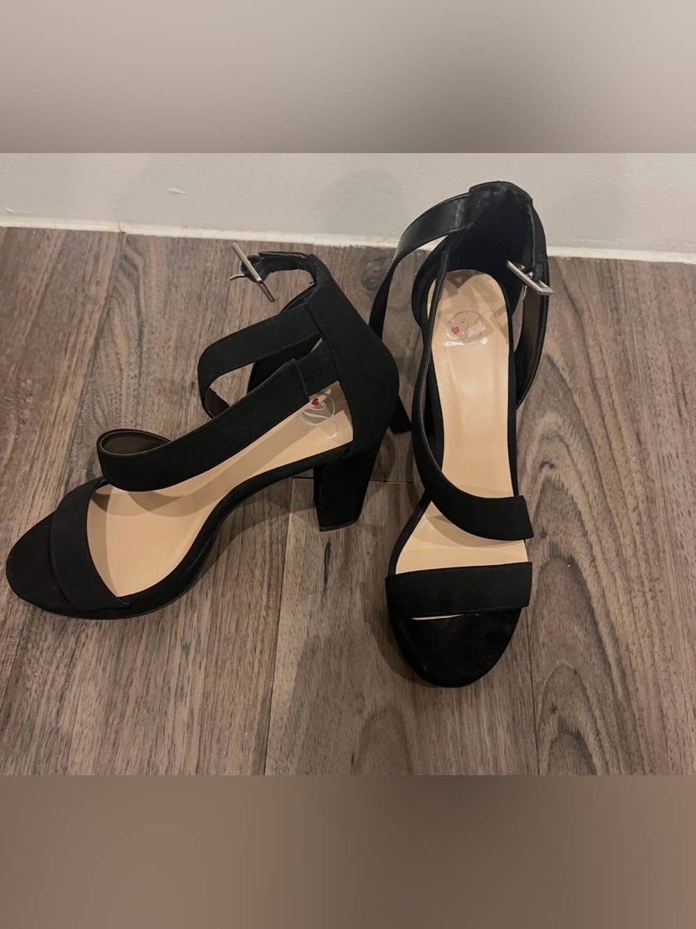 Black Strappy 4-inch Heels
